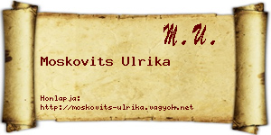 Moskovits Ulrika névjegykártya
